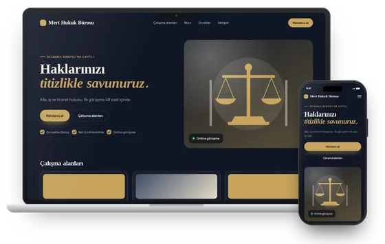 Örnek site: Avukat · hukuk bürosu