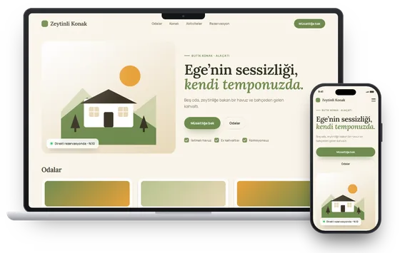 Örnek site: Otel · pansiyon