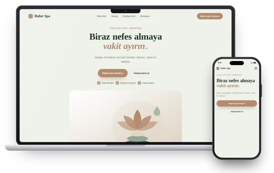 Örnek site: Güzellik merkezi · spa